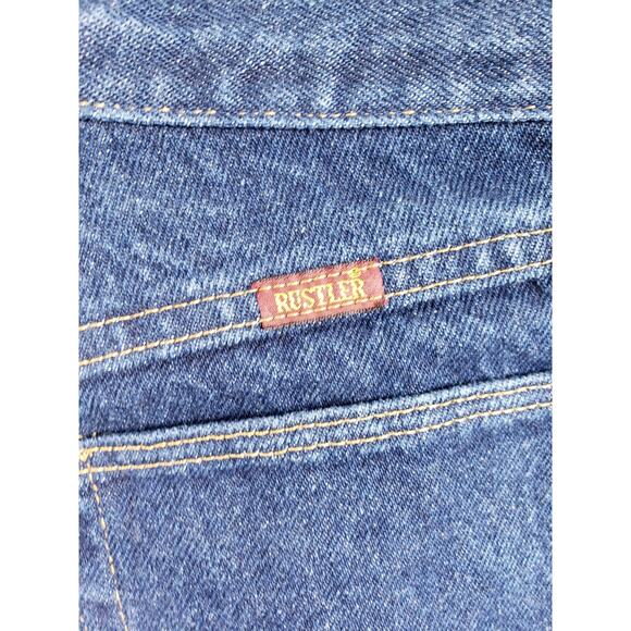 Rustlers Jeans Size 31x30 Mens Blue Pants Denim Cotton Mid Rise Work Straight - Picture 11 of 12